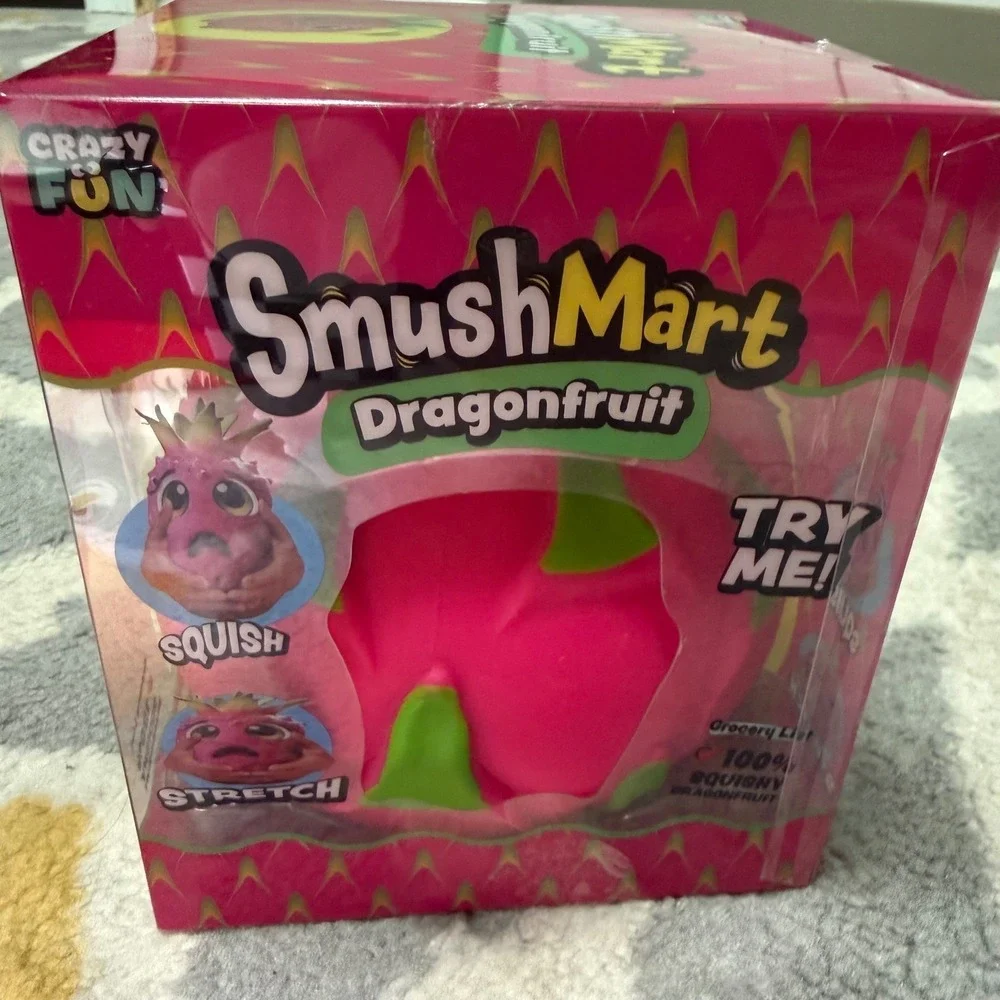 Crazy Fun SmushMart Dragonfruit Squishy Squeeze Toy RMS International 9225170